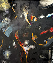 Ali Saif abstract painting in Day for Night at Wessling Contemporary in San Francisco February 19 to March 28 2026 022126