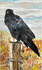 Amanda Edwards crow painting in Spring Arrivals at Maine Art Hill in Kennebunk Maine March 12 to May 1 2026, 032426