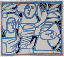 America Martin mixed media painting available from Gallery MAR in Carmel California, March 2026