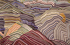 Cheryl Pope needle-punched wool artwork in All There Is at Monique Meloche Gallery in Chicago Illinois March 28 to May 16 2026