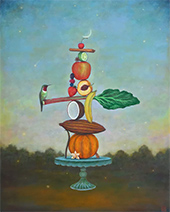 Duy Huynh painting in Nourish at Lark and Key gallery in Charlotte North Carolina February 1 to March 31 2026