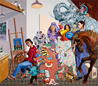 Francisco Moreno painting in Historia Sintética at Dallas Contemporary in Dallas April 17 to October 11 2026