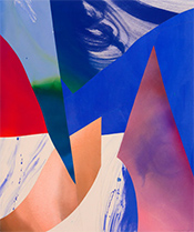 Heather Day abstract painting in Blue Distance at Berggruen Gallery San Francisco January 15 to March 5 2026 011826