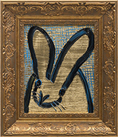 Hunt Slonem rabbit painting in Garden Party at Laura Rathe Fine Art in Houston Texas March 19 to April 26 2026, 030826