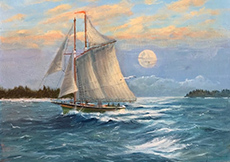 Jeremy Rugge Price seascape painting available from Landmark Gallery in Kennebunk Maine, April 2026, 032426