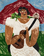 Joshua Nazario Lugo painting in Alla Afuera at Luis De Jesus Los Angeles in Los Angeles March 14 to April 11 2026, 012326