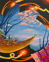 Karen Seapker abstract painting in Time After Time at Red Arrow Gallery in Nashville Tennessee January 17 - February 28, 2026 012226