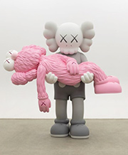 KAWS sculpture in KAWS: FAMILY exhibition at SFMOMA museum in San Francisco November 15 to May 3 2026 022126