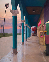 Kenny Harris painting in Venice at Billis Williams Gallery in Culver City California March 28 to May 2 2026, 032426