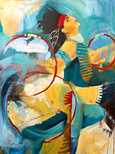 Kristin Harvey hoop dancer paintings in Native Spirit exhibition at Wilde Meyer Gallery in Scottsdale Arizona March 1 to 31 2026, 030626