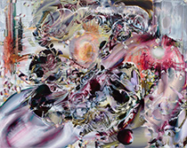 Lauren Quin abstract painting in Eyelets of Alkaline at Pace Gallery in Los Angeles January 31 to March 28 2026 011926