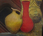 Laurie Goodhart painting of temple repository vessels 020518