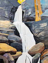 Mariella Bisson mixed media painting in New Works Old Friends at Momentum Gallery in Asheville North Carolina February 12 to May 2 2026