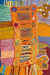 Patju Presley painting in The Stars We Do Not See Australian Indigenous Art at Denver Art Museum in Denver Colorado April 19 to July 26 2026, 031926