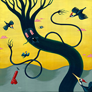 Travis Lampee painting on exhibition at Corey Helford Gallery Los Angeles January 10 to February 14 2026 011926