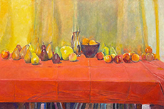 David Summers painting in On Reflection at Les Yeux du Monde in Charlottesville Virginia February 28 to April 4 2026