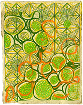 Jacquelyn Strycker collage painting in Pattern of a Pattern at Kathryn Markel gallery in Chelsea New York April 2 to May 9 2026