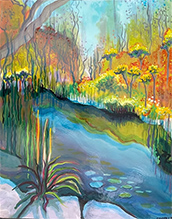 Jan Crooker painting in Color My World at Peninsula Gallery in Lewes Delaware April 4 to 26 2026