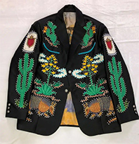 Jerry Lee Atwood handcrafted jacket in Cowboy Couture The Fashion of Jerry Lee Atwood at Eiteljorg Museum in Indianapolis Indiana March 28 to August 2 2026