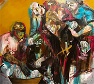 Kenneth Susynski painting in Skies Like Satin, Skies Like Satin, at Aurelia Gallery in Santa Fe New Mexico