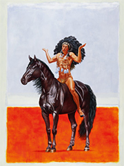 Kent Monkman painting in Kent Monkman: History is Painted by the Victors at Akron Art Museum in Akron Ohio April 11 to August 16 2026