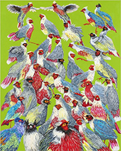 Lauren Boilini painting in The Good Death at J. Rinehart Gallery in Seattle Washington March 28 to April 29 2026