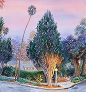 Michelle Blade painting in It's About Time at Night Gallery in Los Angeles April 18 to May 23 2026