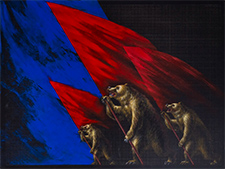 Vitaly Komar painting in Three Day Weekend Tomorrow is not Guaranteed at Ethan Cohen Gallery in Chelsea New York April 16 to May 30 2026