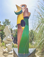 View of The Hollywood Sculpture Garden located in the Hollywood Hills of Los Angeles