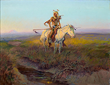 Charles M. Russell painting in Storytellers: The Blackfeet Nation and Charles M. Russell at Denver Art Museum in Denver Colorado September 6 to Jan 24 2027