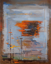 Elizabeth Torak abstract painting available from Helmholz Fine Art in Manchester Vermont June 2026