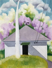 Georgia O'Keeffe painting in Architecture at Detroit Institute of Arts in Detroit Michigan September 11 to January 3 2027