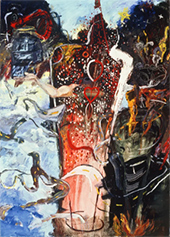 Steven Yazzie painting in Paintings from the Heard Collection at Heard Museum in Phoenix Arizona through September 7 2026