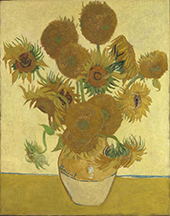 Vincent van Gogh painting in Van Gogh’s Sunflowers A Symphony in Blue and Yellow at Philadelphia Museum of Art Philadelphia Pennsylvania through October 11 2026