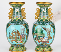 Pair of Cloisonné Vases for sale in Arts of Asia at Revere Auctions in St Paul Minnesota November 10 2026