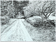 Ben Ferry pencil drawing in Take the Long Way Home at Gallery Neptune and Brown in Washington DC September 19 to October 31 2026