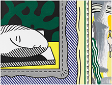 Roy Lichtenstein painting in Roy Lichtenstein: Like New at the Whitney Museum of American Art in Chelsea New York Oct 11 to May 10 2027