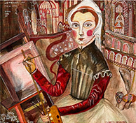 Portrait painting by Elisabetta Zangrandi on exhibition at Keyes Art Gallery in Sag Harbor, New York, May 11 - June 26, 2024, 051624