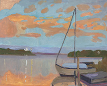 Seascape painting by Kelly Carmody on exhibition at Grenning Gallery in Sag Harbor, New York, May 11 - June 9, 2024, 051624