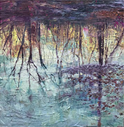 Landscape painting by Weeda Hamdan the artist is located in Texas, 051524